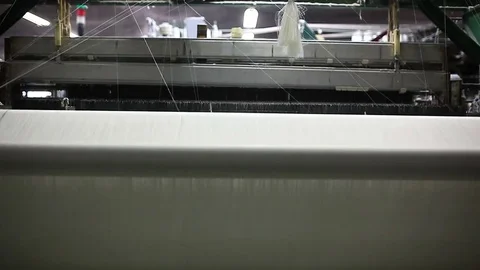Yarn factory The loom is working Stock Footage 74207382