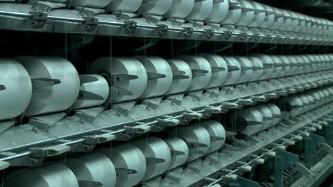 Yarn factory on process Video stock 139283819
