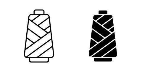 Yarn icon. Style is flat and line symbol Stock Illustration