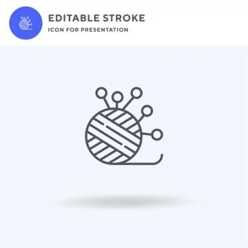 Yarn icon vector, filled flat sign, solid pictogram isolated on white, logo Stock Illustration