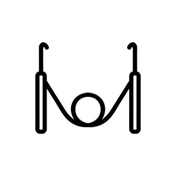 Yarn icon vector. Isolated contour symbol illustration Stock Illustration