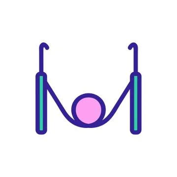 Yarn icon vector. Isolated contour symbol illustration Illustrazione stock