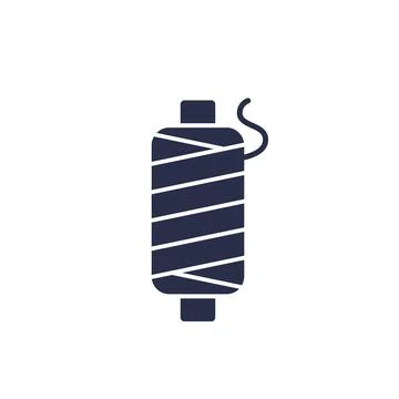 Yarn or thread icon on white Illustrazione stock