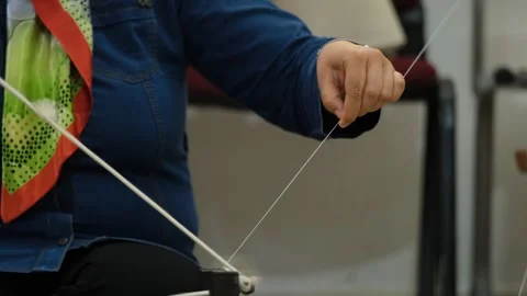 Yarn production Stock Footage 293983576