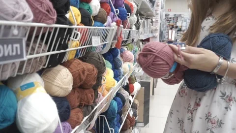 Yarn shop Stock Footage 92139777