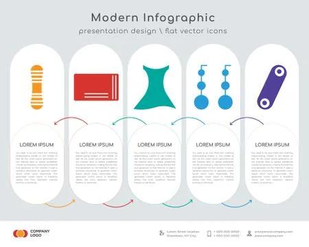 Yarn spool infographics design Illustrazione stock