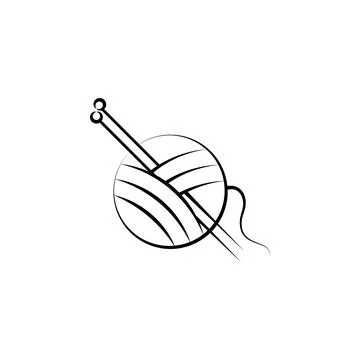 Yarn, thread icon. Element of art and craft icon. Thin line icon for website Illustrazione stock