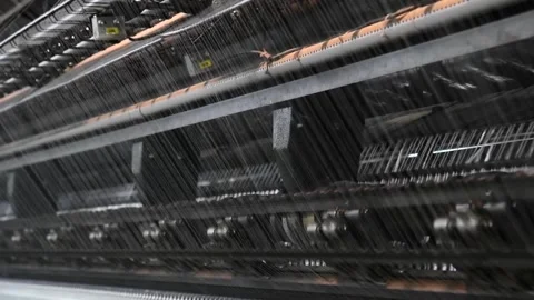 Yarn thread running in the machine Vídeo Stock 152103673