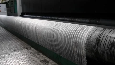 Yarn thread running in the machine Stockbeeldmateriaal 152104098
