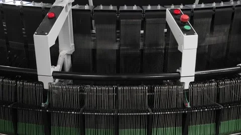 Yarn thread running in the machine Vídeo Stock 152104504