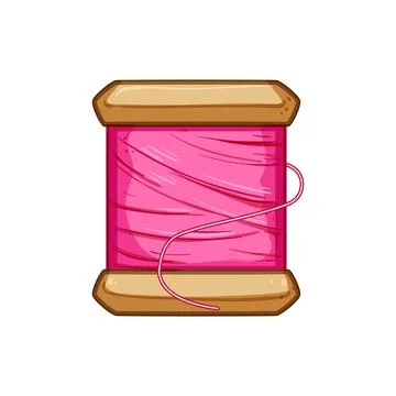 Yarn thread spool cartoon vector illustration Stock Illustration