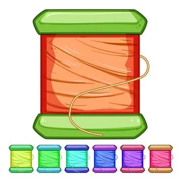 Yarn thread spool cartoon vector graphic 스톡 일러스트