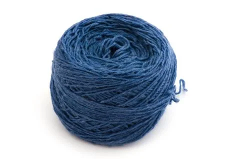 Yarn on white macro Foto stock