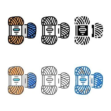 Yarn wool color icon vector concepts Stock Illustration
