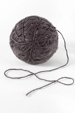 Yarn of wool isolated on white background Stock Photos