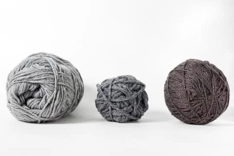 Yarn of wool isolated on white background Stock Photos