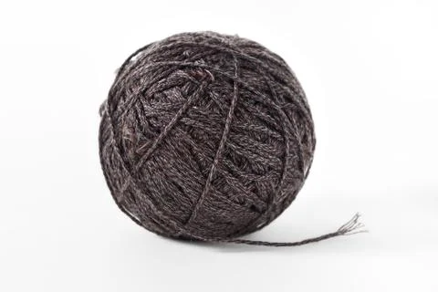 Yarn of wool isolated on white background Foto stock