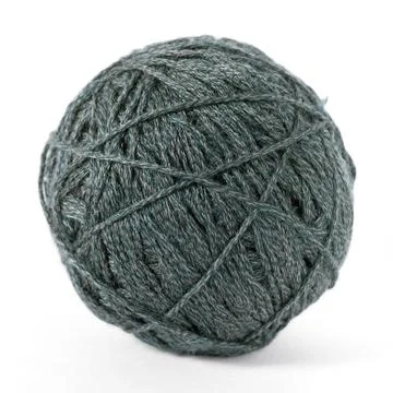 Yarn of wool isolated on white background Foto stock