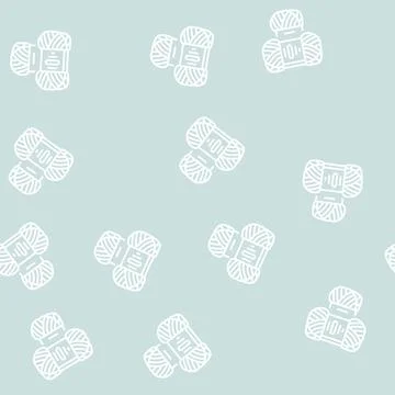 Yarn wool line seamless pattern Stock Illustration