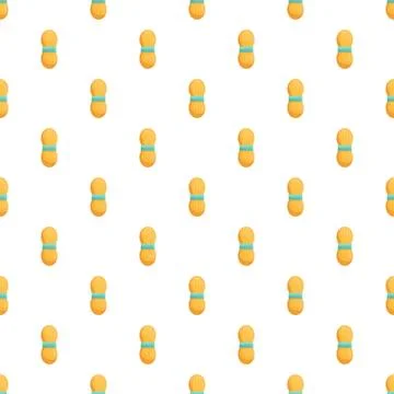 Yarn wool thread ball seamless repeating pattern 库存插图