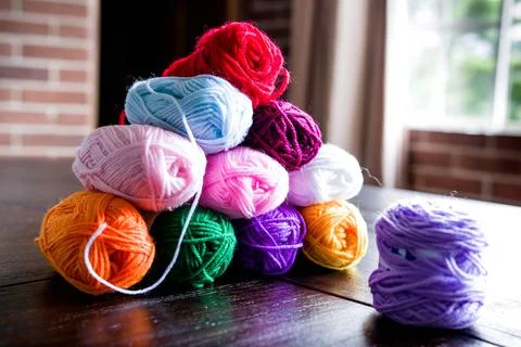 Yarns in a pyramid Stock Photos