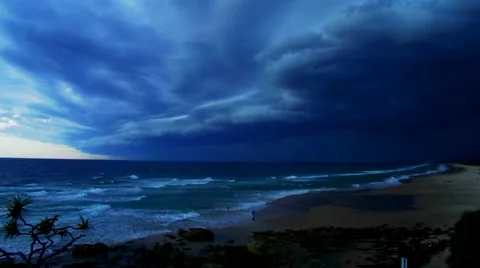 Yaroomba Storm Stock Footage 55278928