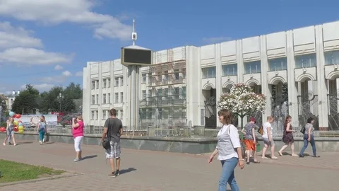 Yaroslavl. Architecture - 2017: 4K V Administration building Stock Footage 82654031