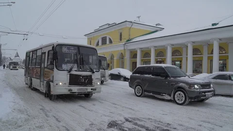 Yaroslavl'_winter_02 Stock Footage 89621477