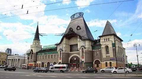 Yaroslavsky Amtrak Station in Moscow Stock Footage 53102953
