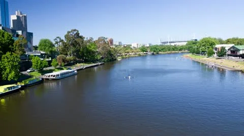 Yarra River Activity, Melbourne, Time Lapse, Stock Footage 14952950