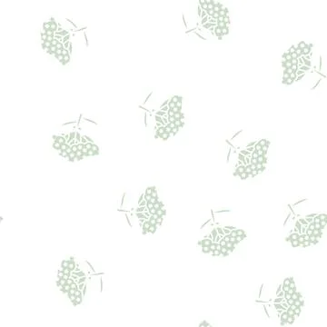 Yarrow plant glyph seamless pattern Stock Illustration
