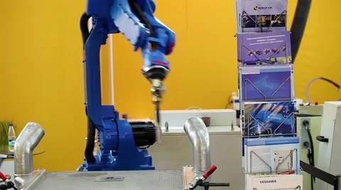 Yaskawa Motomann welding robot machine Stock Footage 51926076