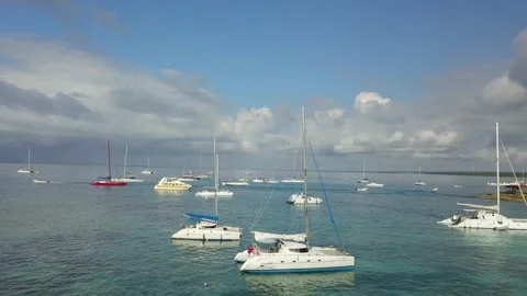 Yatch and clouds Stock Footage 146519546