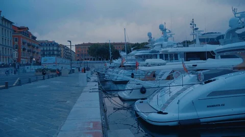 Yatch Nice's port Stock Footage 93343981