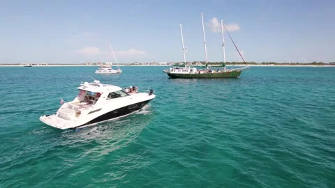 Yatch &amp; old boat at bimini Stock Footage 232437523
