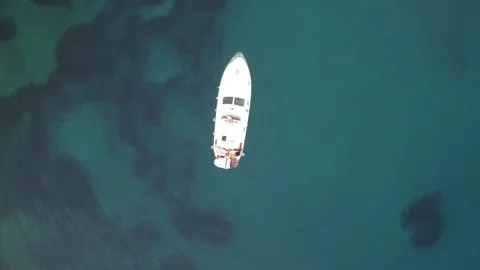 Yatch in the Sea Video stock 159305225