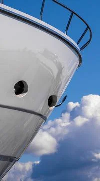 Yatch in the sky Stock Photos