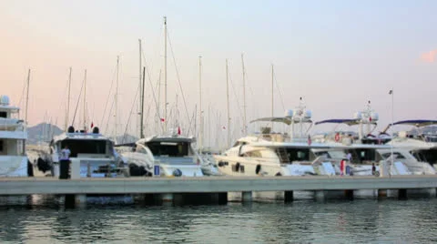 Yatchs in Marina, Bodrum, Turkey Video stock 32423907