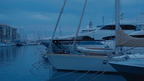 Yatchs Nice port Stock Footage 93314045