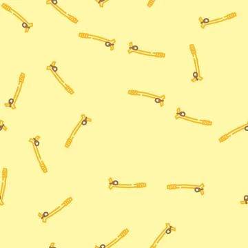 Yatra stick pilgrim staff vector seamless pattern Stock Illustration