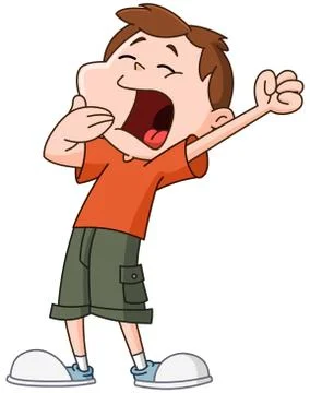 Yawn kid Illustrazione stock