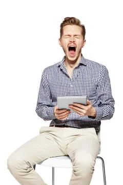 Yawning man Stock Photos