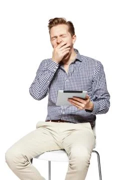 Yawning man Stock Photos