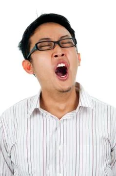 Yawns. Stock Photos