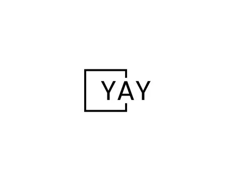 YAY letter initial logo design vector illustration Stock Illustration