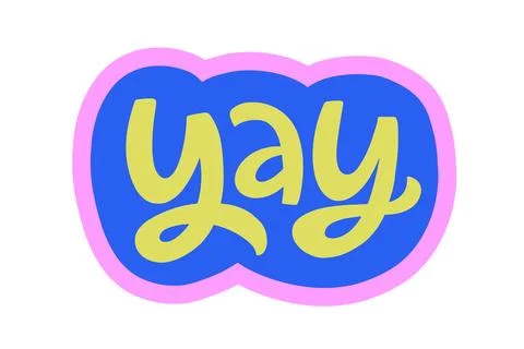 Yay speech bubble. Comic Chat Sticker Illustrazione stock