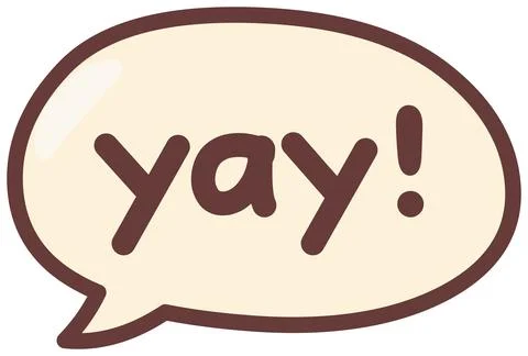 Yay Speech Bubble 스톡 일러스트