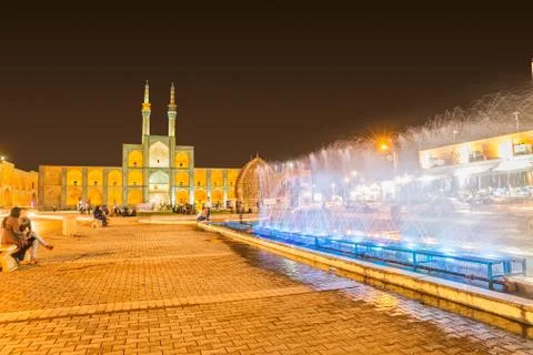 Yazd by night Stock Photos