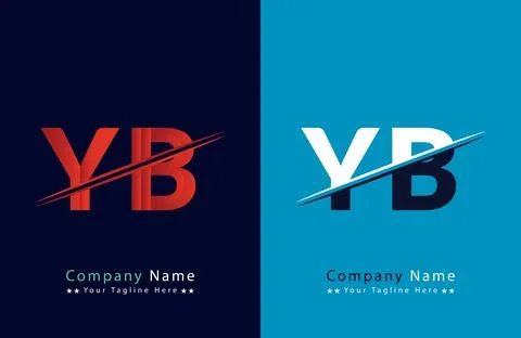 YB Letter logo design vector template. Stock Illustration