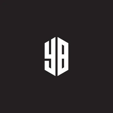 YB Logo monogram with hexagon shape style design template Stock Illustration